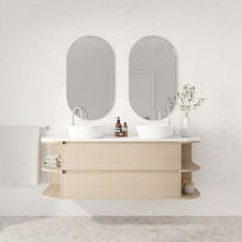 Avion 1500mm Wall Hung Double Vanity with Solid Surface Countertop